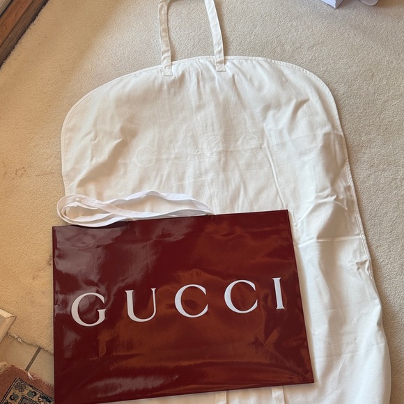 Gucci Other - Gucci Canvas Garment Bag and Shopping Bag